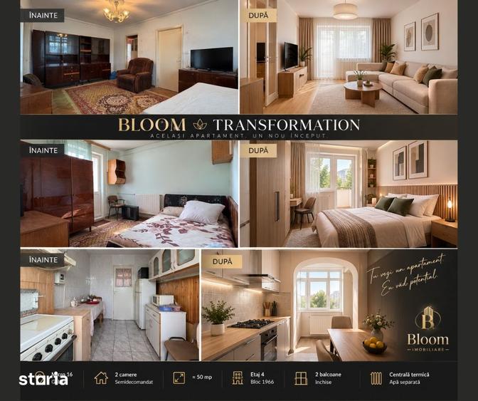 Apartament cu 2 camere semidecomandat în Țiglina 3
