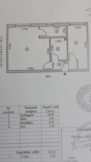 Garsonieră decomandată în 1 Decembrie