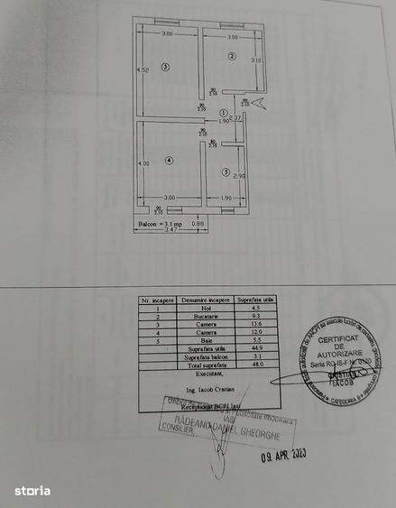 Apartament cu 2 camere în Ciurea