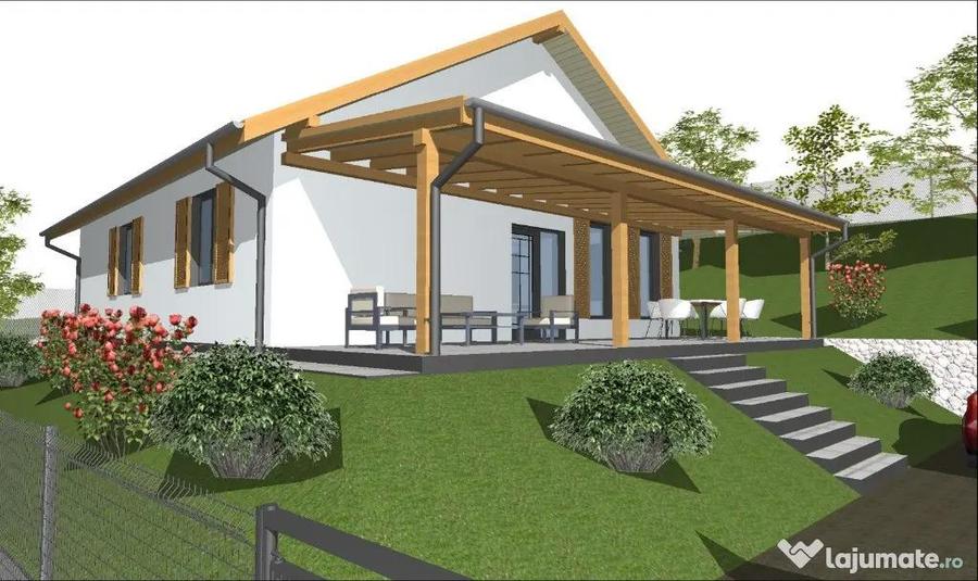 Casă cu 2 camere cu Teren 500 Mp în Central