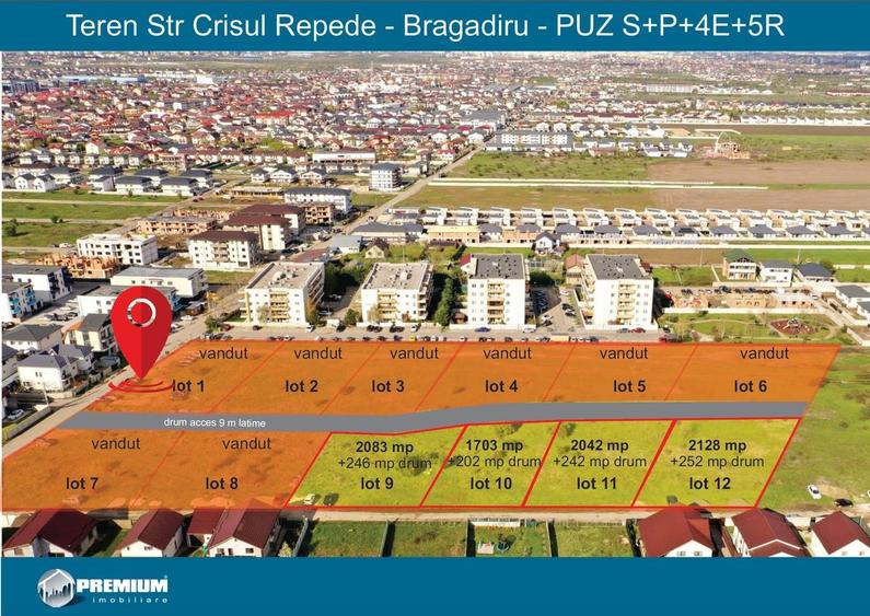 Teren Construcții intravilan de 2380 mp, în Central