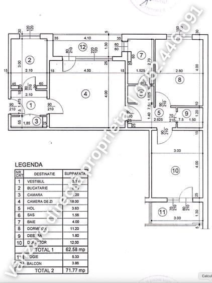 Apartament cu 3 camere semidecomandat, mobilat în Iancului