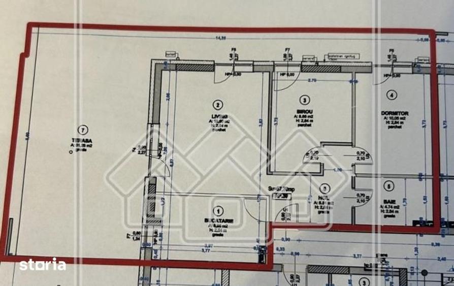 Apartament 3 camere, mobilat+utilat, loc parcare, terasa 55 mp - 3
