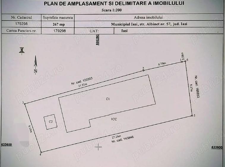 Teren de 267 mp, în Podul de Fier