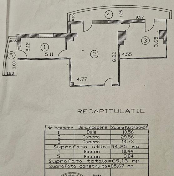 Apartament cu 2 camere decomandat, mobilat în Văcăresti