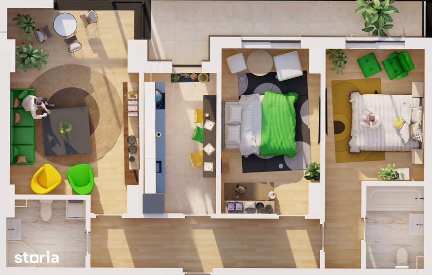 Apartament cu 3 camere în Energia