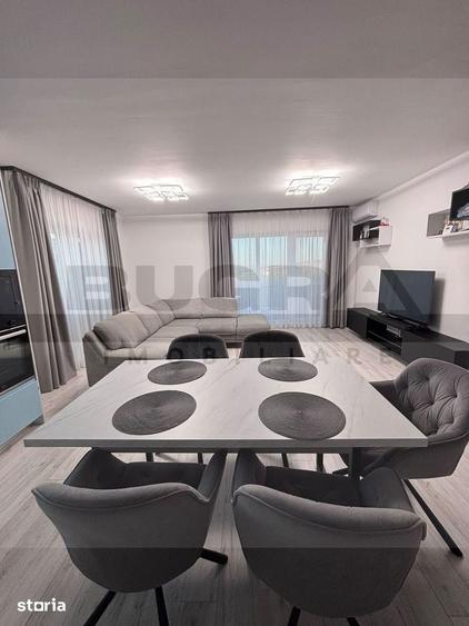 Apartament cu 3 camere semidecomandat, mobilat în Apahida