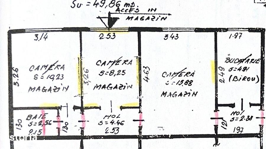 Spatiu comercial/birou, 48.61 mp, zona Micro III - Turda