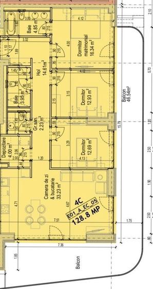 Apartament cu 4 camere în Nord