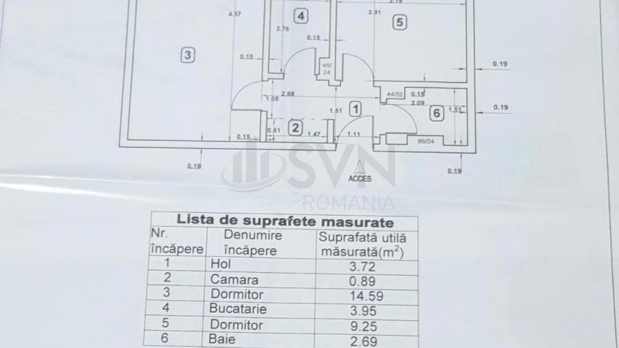 Apartament cu 2 camere decomandat, mobilat în P-ța Victoriei