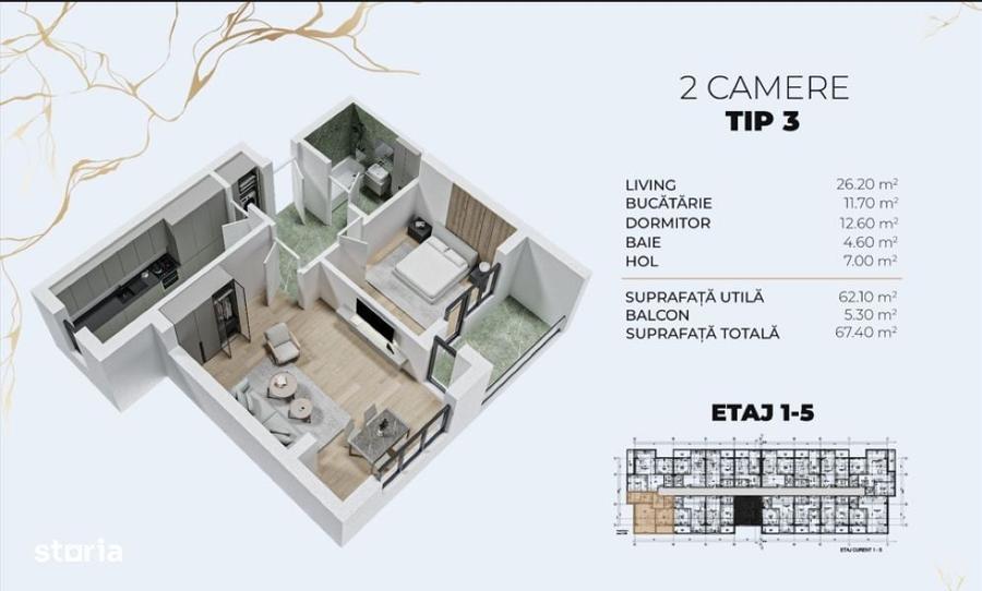 Apartament 2 Camere - Metrou Berceni - TVA inclus - 1