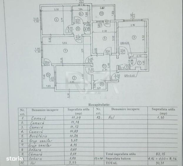 Apartament cu 4 camere decomandat în Crângași