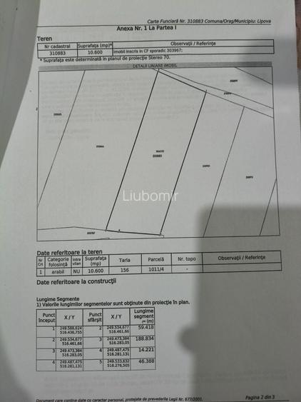 teren arabil extravilan Lipova jud Arad