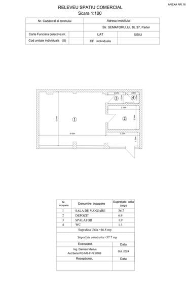 Spațiu comercial, de 46.799999237061 mp, în Vasile Aaron