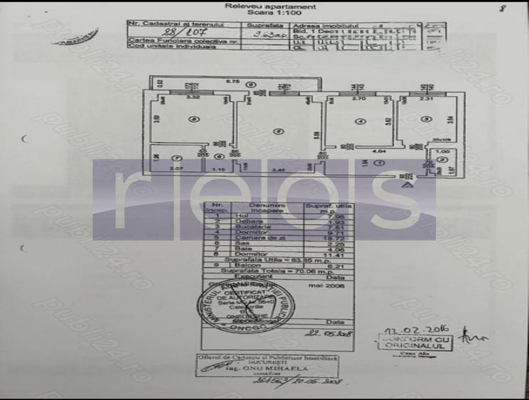 Apartament cu 3 camere semidecomandat, mobilat în Titan