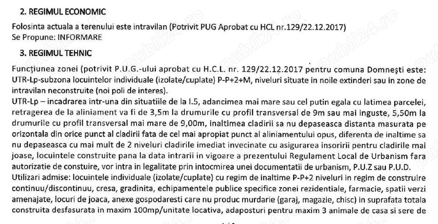 Teren de 1730 mp, în Domnești