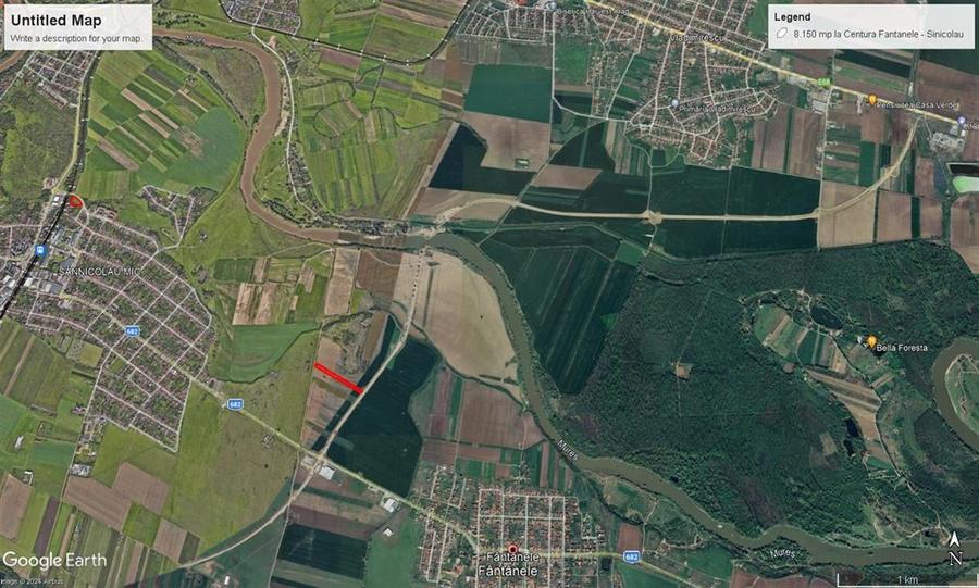 Teren Construcții extravilan de 8093 mp, în Fântânele