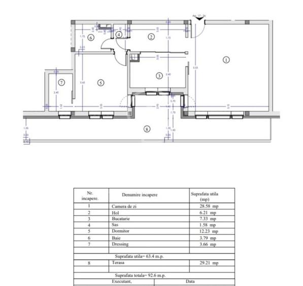 Apartament 2 camere  Bloc nou  Terasă   parcare  Florești  Tineretului - 5