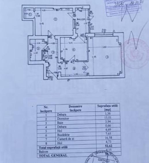 Apartament, 2 camere decomandat, 56,77 mp, zonă ultracentrală - 12