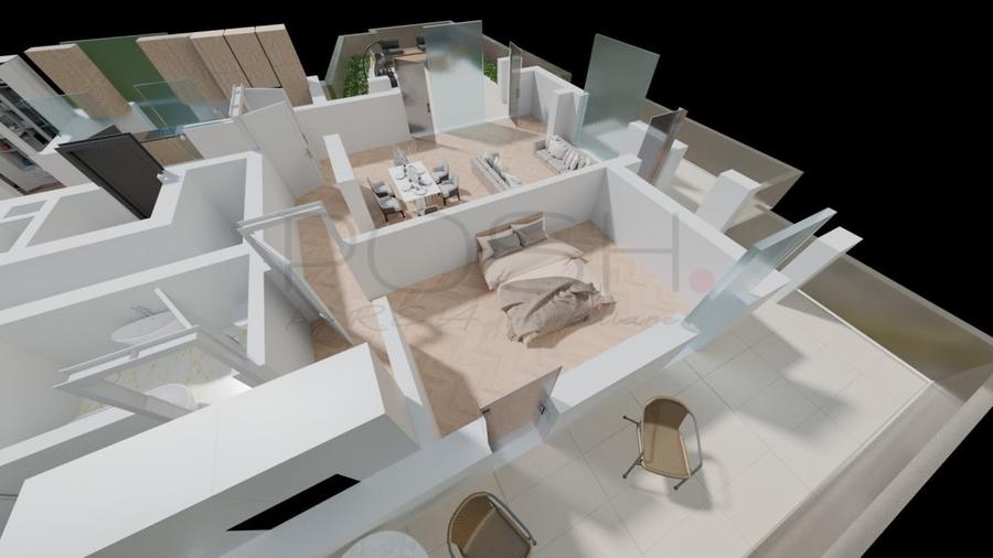 Apartament cu 3 camere semidecomandat în Moșilor