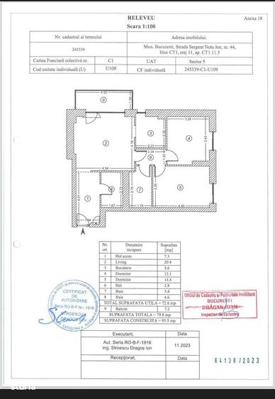 Apartament cu 3 camere în Cotroceni