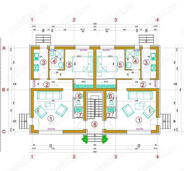 Imobil 56 mp cu curte 80 mp + parcare | 39.900 Euro | Sabareni, Ilfov | Fara comision - 6