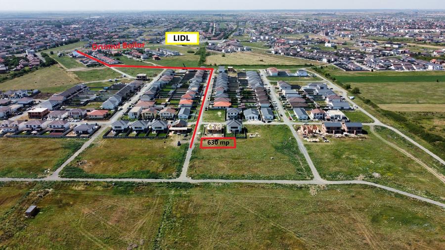 Teren Construcții intravilan de 630 mp, în Moșnița Nouă