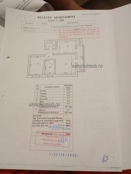 Apartament cu 3 camere decomandat, mobilat în Berceni
