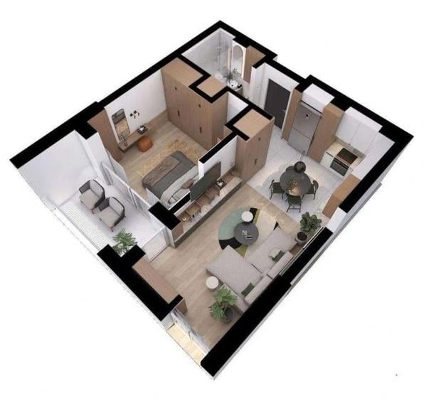 Apartament cu 2 camere în Florești