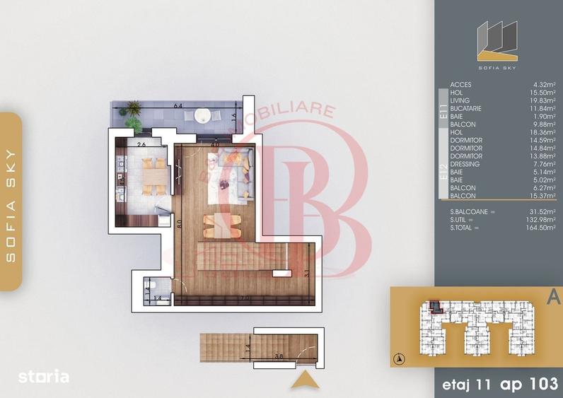 Apartament cu 4 camere în Titan