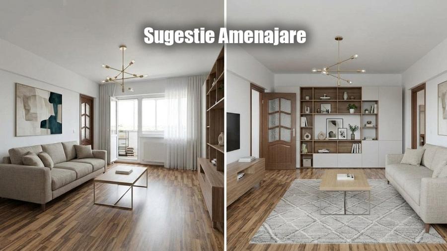 Apartament cu 3 camere decomandat, mobilat în Mărgeanului