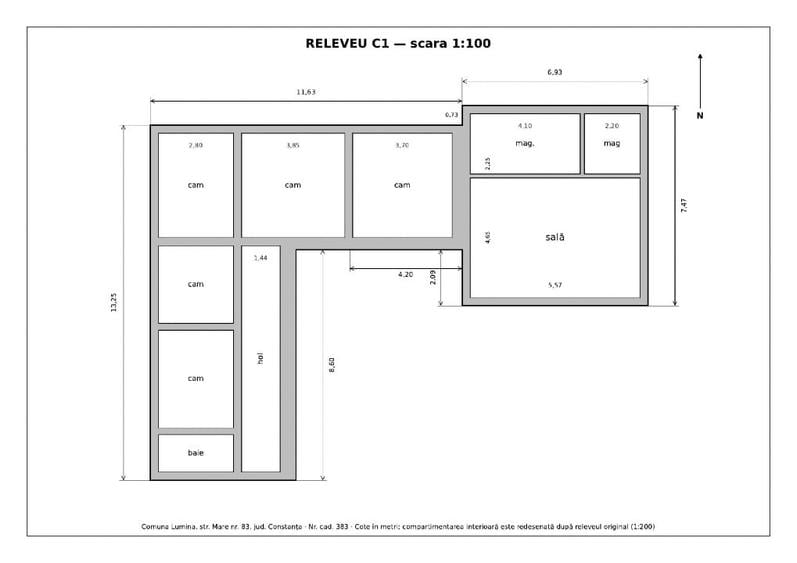 Teren Construcții intravilan de 1056 mp, în Lumina
