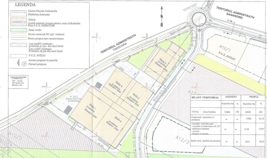 Teren Construcții intravilan de 32800 mp, în Dumbrăvița