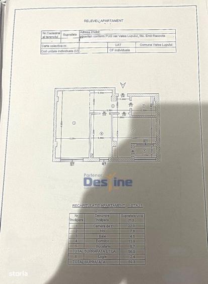 Apartament cu 2 camere decomandat, mobilat în Valea Lupului
