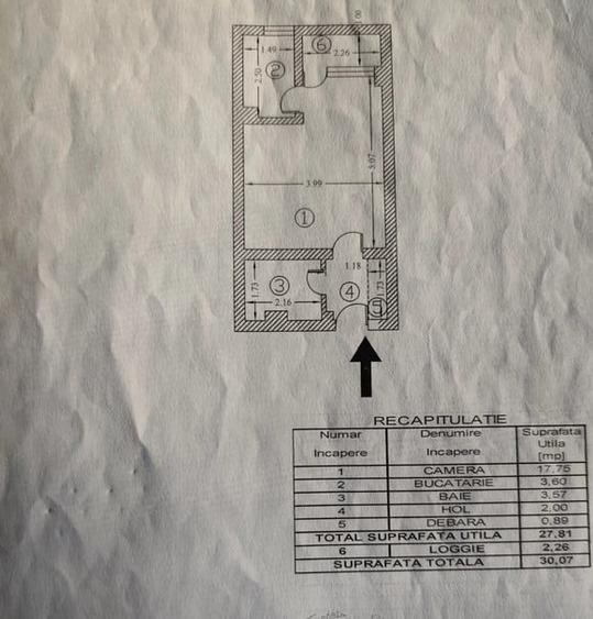 Garsoniera,Costin Georgian,Metrou,Balcon,Loc Parcare,Mobilat Utilat,et,2/10, - 2
