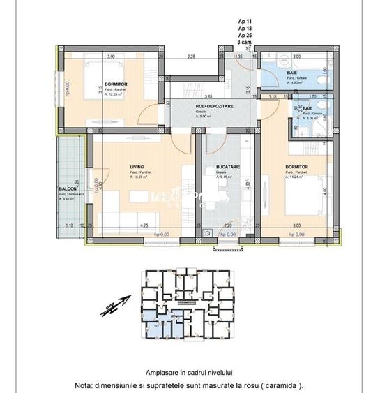3 Camere | 2 bai | 70mp utili | Incalzire in pardoseala | Cristian - 4