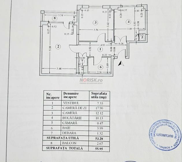 2 Camere Dorobanți | Polonă | 56MP | Decomandat | 1982 | Metrou | Parter - 7