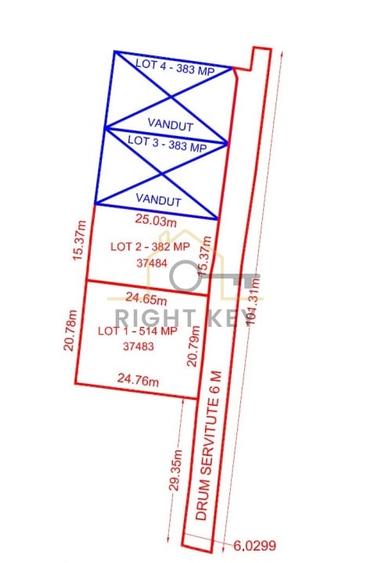 Loturi 382mp, 514mp, strada principala, toate utilitatile!Comision 0%! - 1