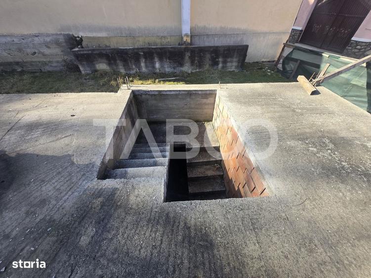 Teren de vanzare 436mp intravilan si fundatie cu proiect casa Rasinari - 5