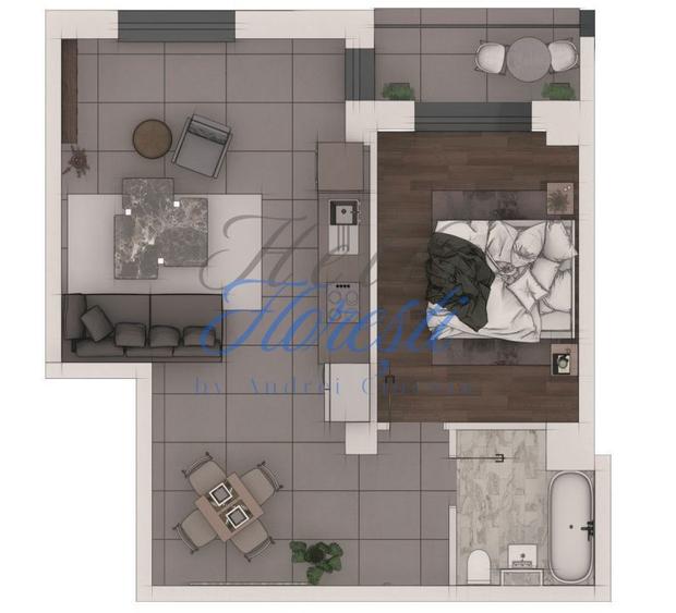 Apartament 2 camere, 55,81mp, ansamblu NZEB, zona Terra - 1