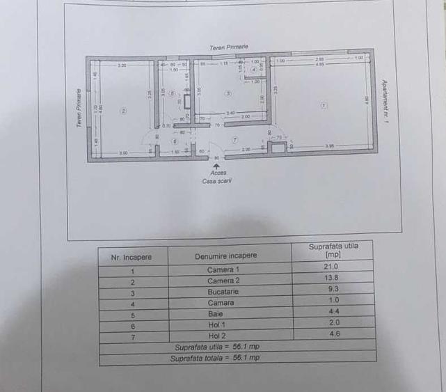 Apartament 2 camere, parter, 56 mp utili, zona Liceul Pedagogic – Lidl - 1