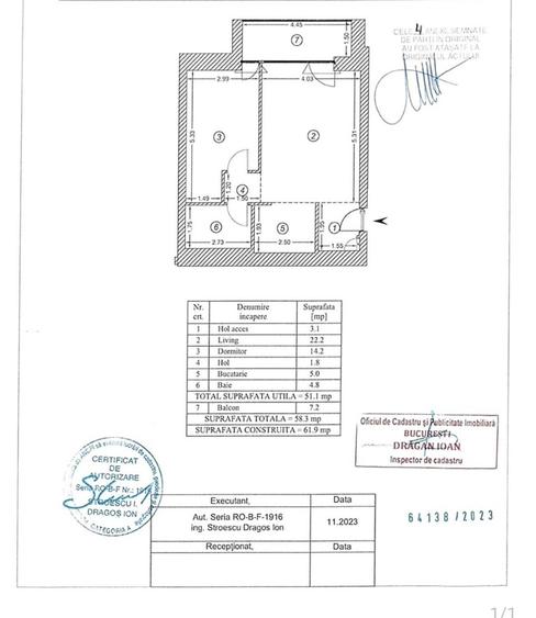 2 cam ONE COTROCENI PARK, mobilat Premium, parcare inclusa, piscina,0% COMSION - 9