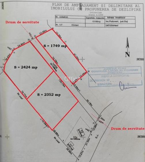 De vanzare teren in Padureni -Chinteni De vanzare teren in Padureni -Chinteni
