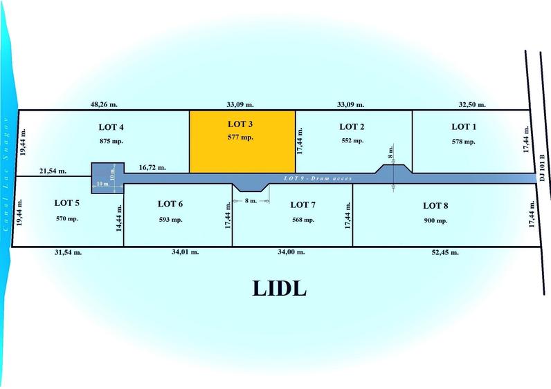 SNAGOV - Ghermanesti, lipit de Lidl, 1129 mp. teren intravilan construibil - 6