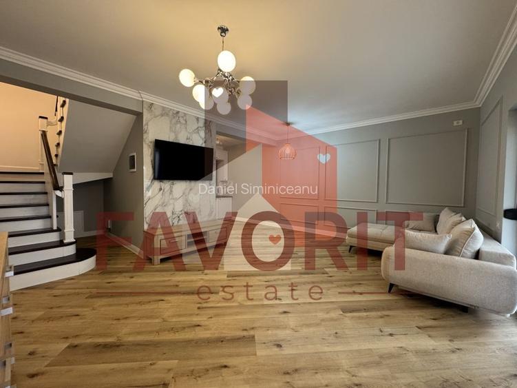 Duplex despartit prin garaj. Zona centrala - langa padure. Mobilat si utilat