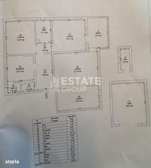 Apartament cu 4 camere în Punctele Cardinale