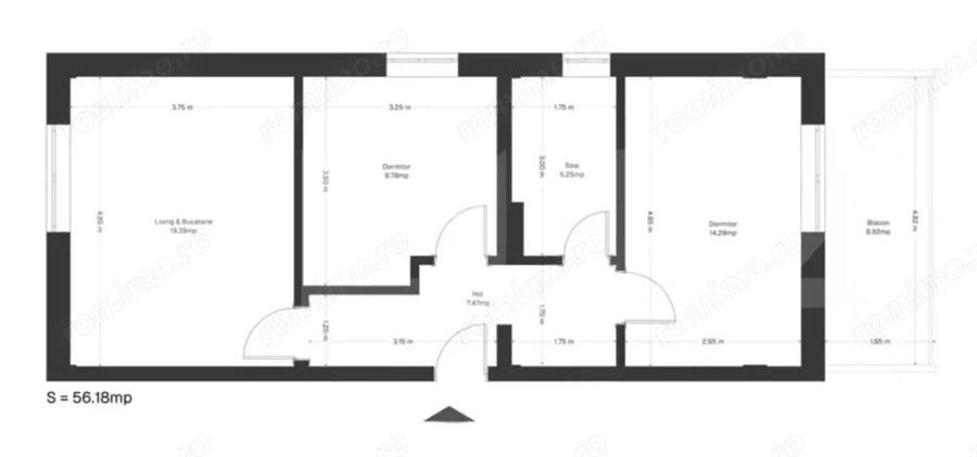 Apartament 3 camere, 55 mp utili + balcon, zona Ghirodei - 1