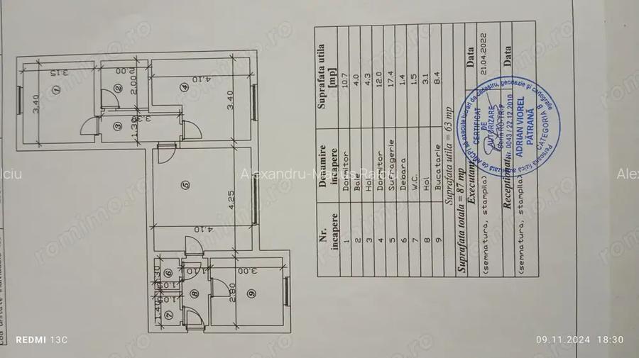 Apartament 3 camere de vanzare urgent