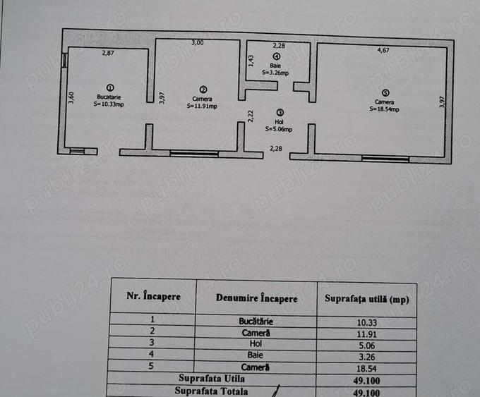 Casa 2 camere, curte privata - 1