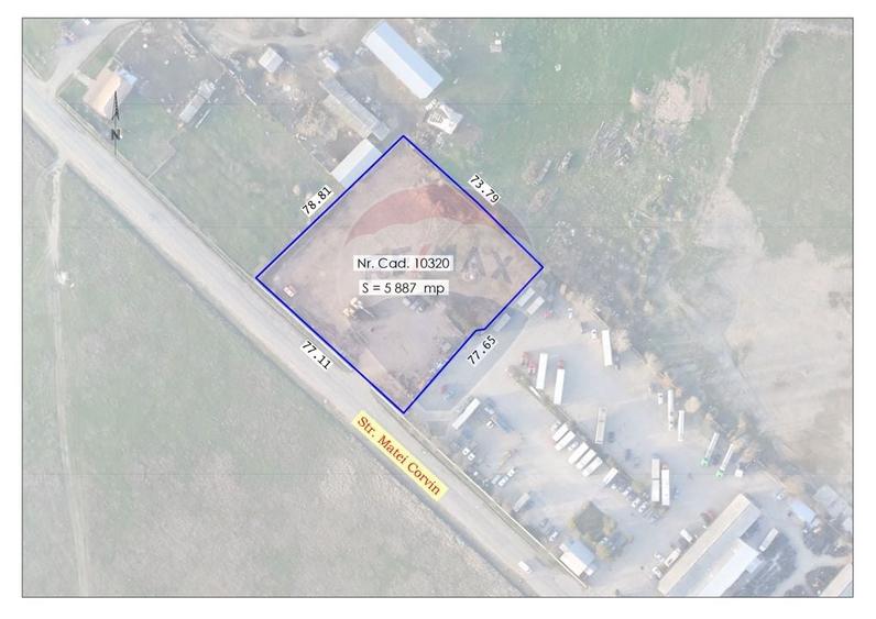 Teren de închiriat – 5887 mp, Str. Matei Corvin, Oradea - 2